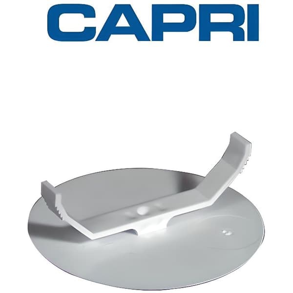Avslutningslock med ben - CAPRI - Vit - Ø 85 mm - För Capriboxar med diameter 60 till 75 mm