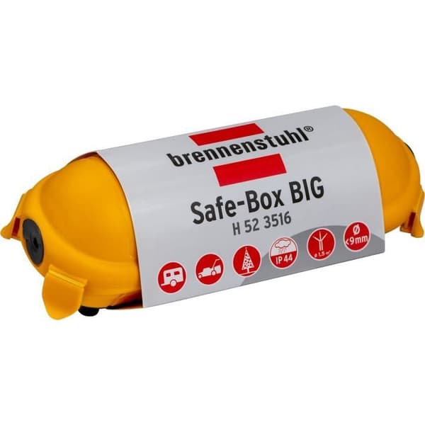 BRENNENSTUHL - Safe-Box BIG IP44 / Skyddsbox för förlängningssladd, (skydd för kabel, använd i
