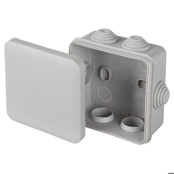 Derivationslåda - SCHNEIDER ELECTRIC - MUREVA BOX - 80 x 80 x 45 mm - IP55 - 7 kabelingångar