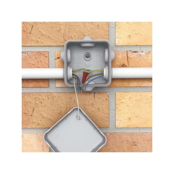 Derivationslåda - SCHNEIDER ELECTRIC - MUREVA BOX - 80 x 80 x 45 mm - IP55 - 7 kabelingångar