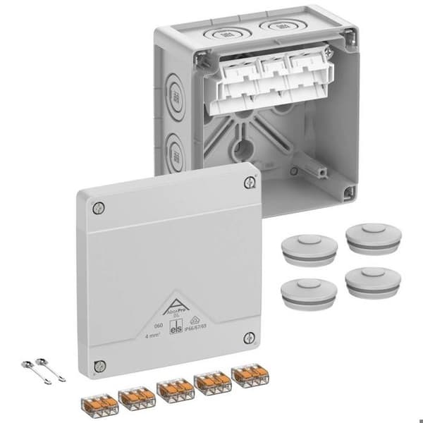 Spelsberg 40444001 Kopplingsdosa (L x B x H) 127 x 127 x 75 mm Grå IP66, IP67, IP69 1 st.