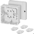 Miniatyrbild 1 av 2: Hensel 6000037 Kopplingsdosa (L x B x H) 88 x 88 x 50 mm Grå IP54 1 st.