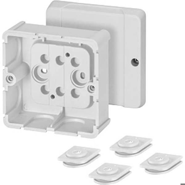 Hensel 6000037 Kopplingsdosa (L x B x H) 88 x 88 x 50 mm Grå IP54 1 st.
