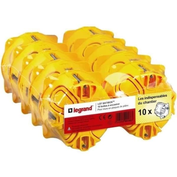 LEGRAND Parti med 10 Batibox-lådor