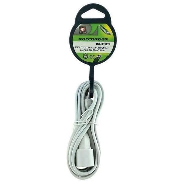 Eluttag el. 3M 2x0.75mm vit