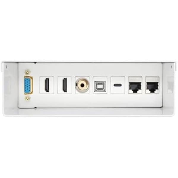 AISENS - A127-0720 - Audiovisuell kopplingsdosa VGA+JACK3.5+2xHDMI+1xUSB-B+1xUSB-C+2xRJ45 Cat.6A STP, Vit