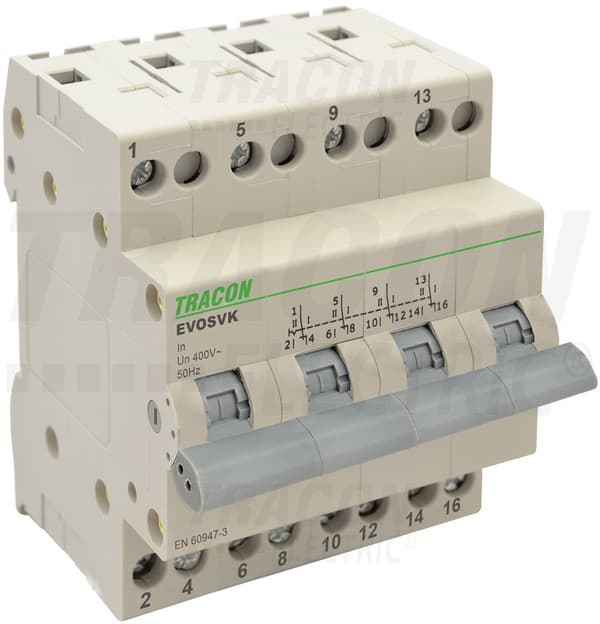 Tracon 4P 63A netstrømsgeneratorafbryder