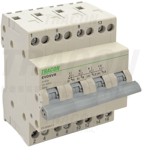 Tracon 4P 63A netstrømsgeneratorafbryder