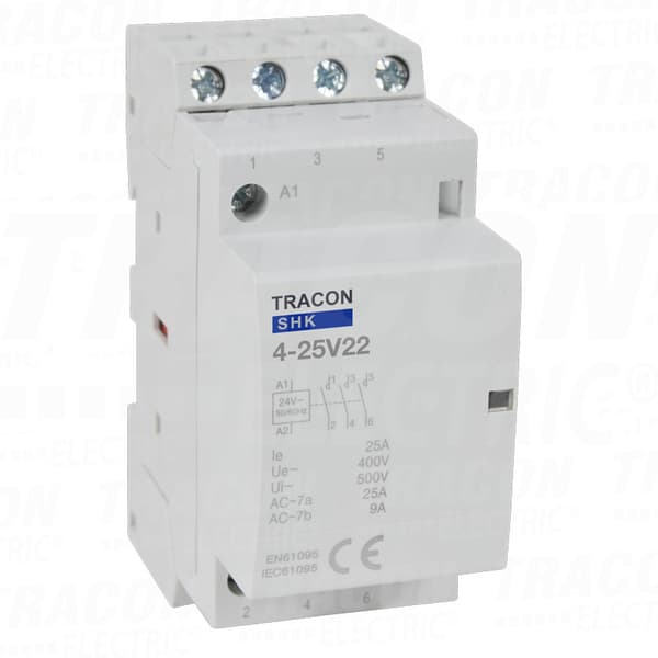 Modulär kontaktor 230V AC 2xNO+2xNC 25A 2P