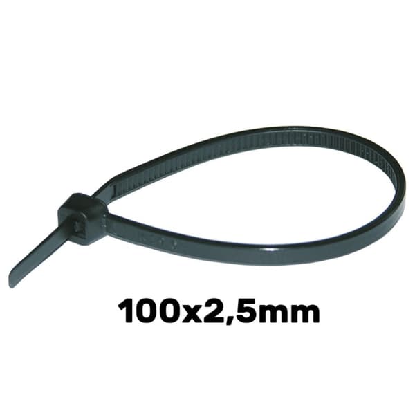 Kabelbindere 100 x 2,5 mm UV sort HAUPA 100 stk