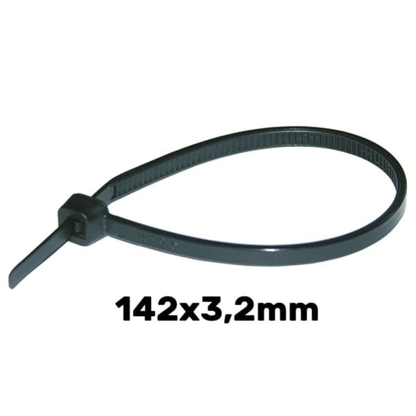 Nippusiteet 142 x 3,2 mm UV musta HAUPA 100 kpl