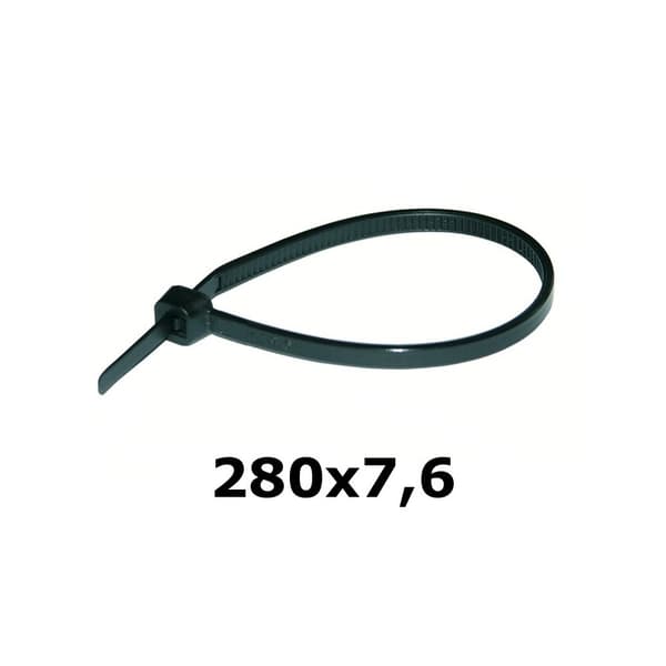 Kabelbindere 290 x 7,6 mm UV-kabelbinder sort HAUPA 100 stk.