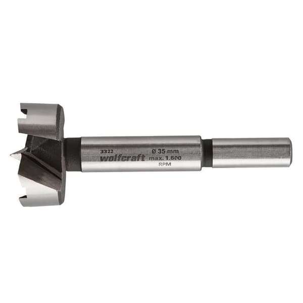 Infälld träfräs - wolfcraft - 3322000 - Diameter 35 mm - Längd 90 mm - Kromvanadinstål