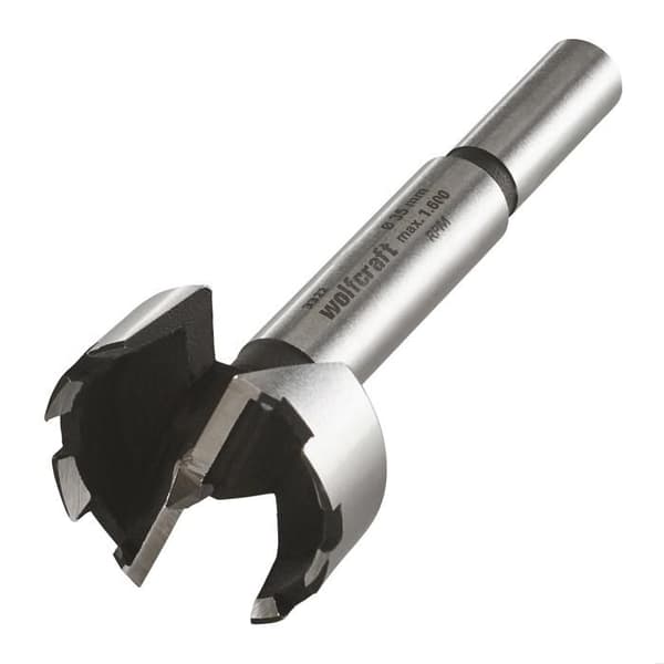 Infälld träfräs - wolfcraft - 3322000 - Diameter 35 mm - Längd 90 mm - Kromvanadinstål