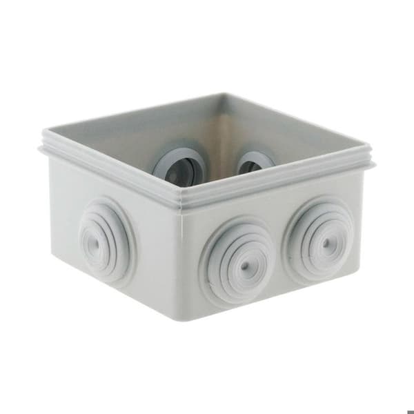 Kvadratisk fördelningslåda - Zenitech - Förpackning med 3 - Vattentät IP55 - 80x80x40mm - Vit