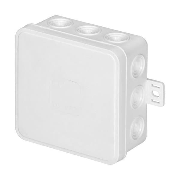ORNO CLICK Ytmonterad kopplingsdosa Eldosa IP54 12 sätt för ledningar 85x85x41mm Vit