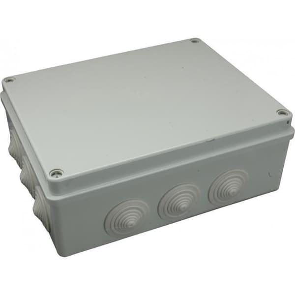 Vattentät fördelningsbox - Pawbol - S-BOX 506 - IP65 - IK08 - 240x190x90 mm - Grå