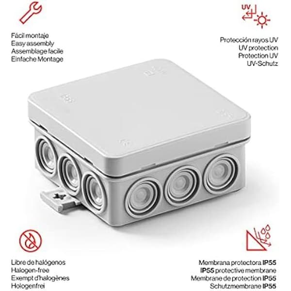 Mini vattentät låda - FAMATEL - 3052 - 85 x 85 mm - Stötsäker - UV-skydd