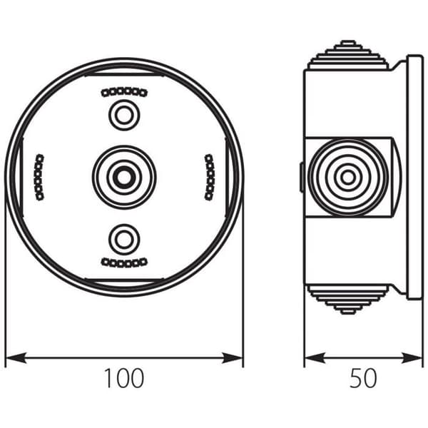 Elektro-plast - 31.3 - Hermetiskt utstickande hölje fi 100mm PO-100 ()