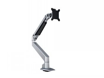 Multibrackets M VESA Gas Lift Arm Single Silver HD | VESA 75x75-100x100 | Max 21kg | Desk clamp | Silver