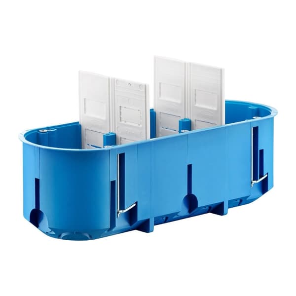 Infälld gipsdosa, djup, blå, multibox P3X60D