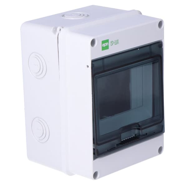 Utanpåliggande fördelningscentral EP-LUX PLUS 5-moduls IP55 med TH-35 monteringsskena och kopplingsplint