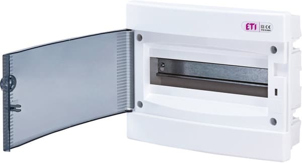 Uppoasennettava jakokeskus 12 moduulia IP40 läpinäkyvä ovi ECM12PT