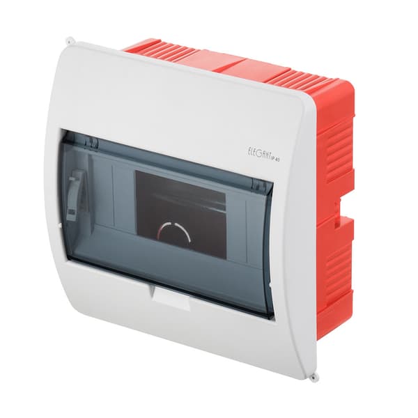 Infälld fördelningscentral ELEGANT typ: EP 1/8 IP40-terminaler N+PE