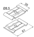 Miniatyrbillede 3 af 3: ZSW E90 klemme. En klemme består af to plader som et sæt.