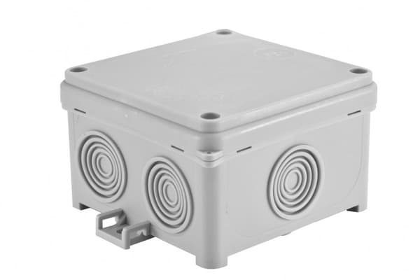 Utanpåliggande låda IP54 N 80x80F grå