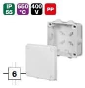 Utanpåliggande låda PK-4 IP55 134x134x53 EP-Lux