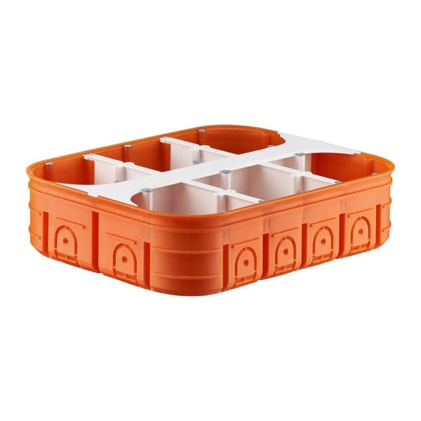 Infälld dosa, sexpolig, 6x60 mm, flerväggig, orange M6x60F