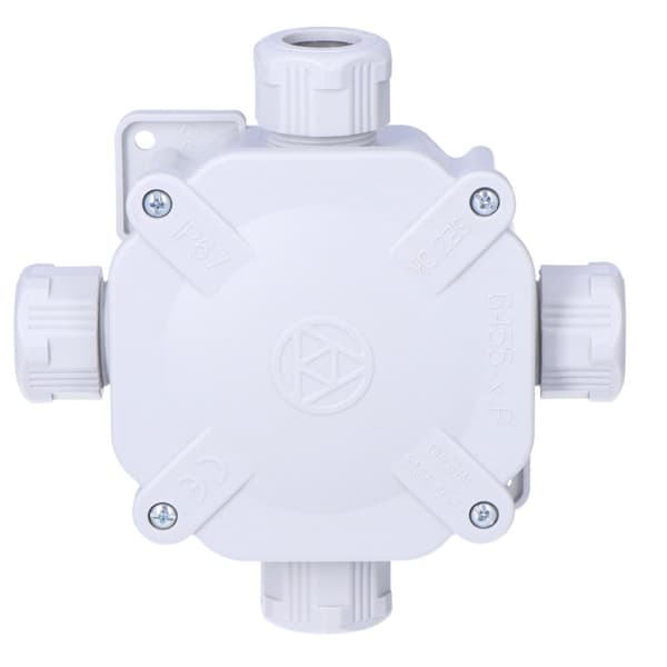 Hermeettinen kotelo F11 puristimella - harmaa IP67