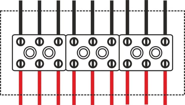 Palosuojakotelo, suorakaiteen muotoinen, E90, läpivienti 3x3x4mm2, 197x103x30 mm, PIP-2AN P3x3x4