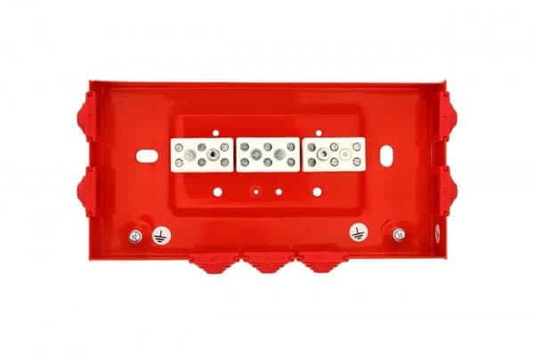 Palosuojakotelo, suorakaiteen muotoinen, E90, läpivienti 3x3x4mm2, 197x103x30 mm, PIP-2AN P3x3x4