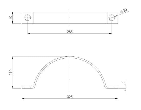 O3/A klämma för spunnen stånghållare W1052 (200-240mm)