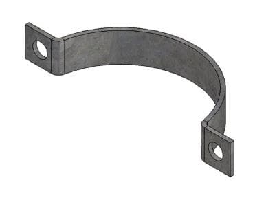 O1/A klämma för spunnen stånghållare W105 (155-190mm)