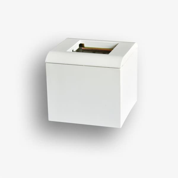 Pinta-asennettava kotelo, 65 mm syvä, 2-moduulinen, 45x45-laitteille
