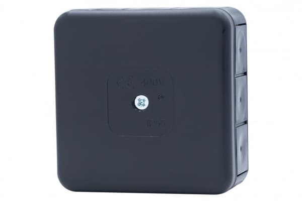 Hermetisk låda H55-S 85x85x37 IP55 12-uttag svart ONLINE