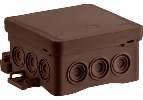 NS6 FASTBOxHOOK seinäasennusrasia, 85x85x40mm, ruskea, SIMET