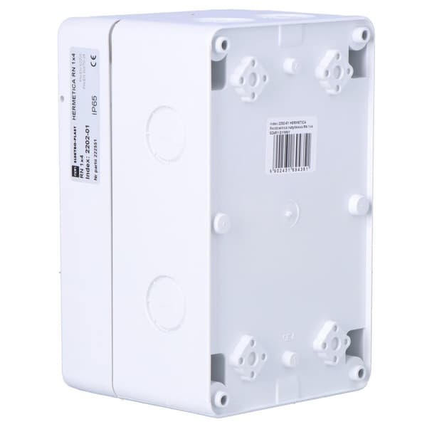 HERMETICA pinta-asennettava jakokeskus 1x4 moduulia N-liitin savuovi IP65