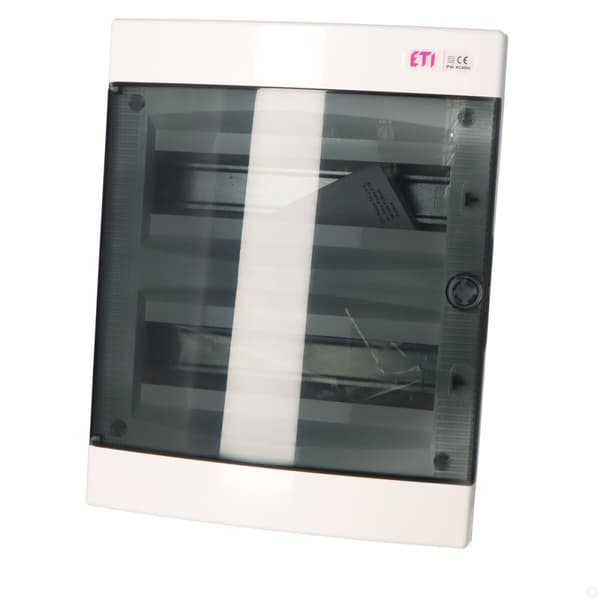 Infälld fördelningscentral 24 moduler IP40 transparent dörr ECM24PT-s
