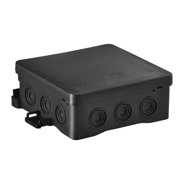 NS7 FASTBOxHOOK seinäasennusrasia, 100x100x40mm, musta