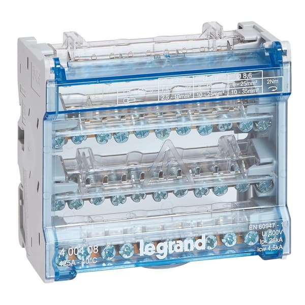BR 4P-10 125A modulärt fördelningsblock
