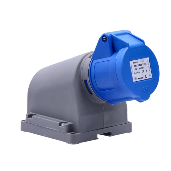 Industriellt campinguttag, fast, 16A 3P 220V-250V IP44-FE, OPAL KAMPER