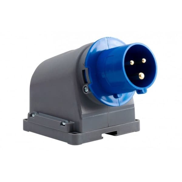 Industriell campingkontakt, fast mottagare, 16A 3P IP44-FE, OPAL KAMPER