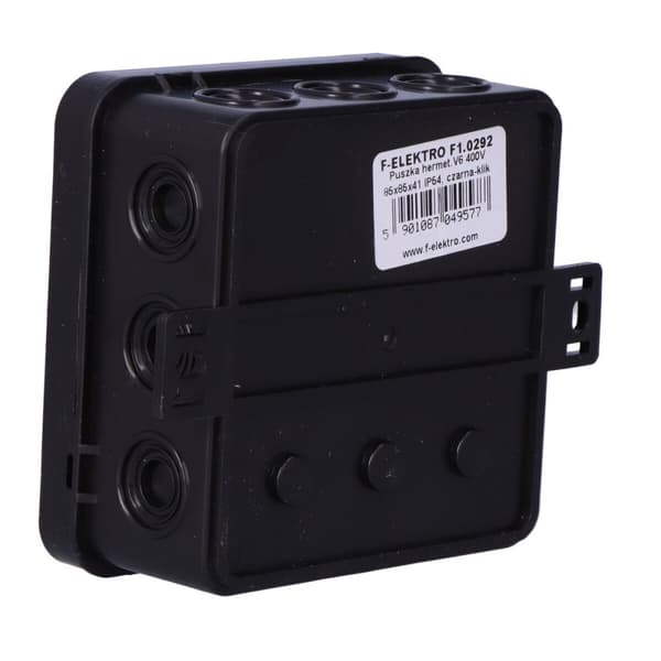 Hermetisk boks V6 termohærdende IP54 sort-klik 85x85x41 ONLINE