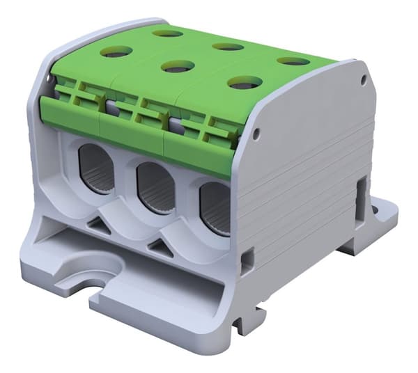 Gängad skenkoppling STB 50-3 Al/Cu 87360 SIMBLOCK, grön