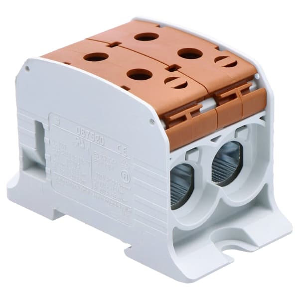 Gängad skenkoppling STB 95-2 Al/Cu 87520 SIMBLOCK, brun