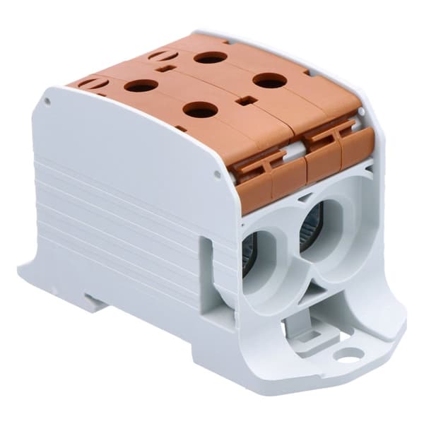 Gängad skenkoppling STB 95-2 Al/Cu 87520 SIMBLOCK, brun